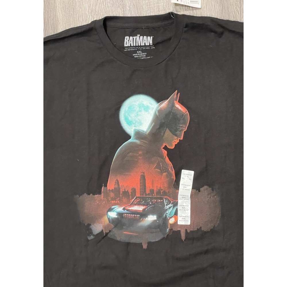 Batman Gotham City T Shirt Men's‎ 2XL Black DC Comics Hero Batman Movie XXL NEW - Picture 2 of 6